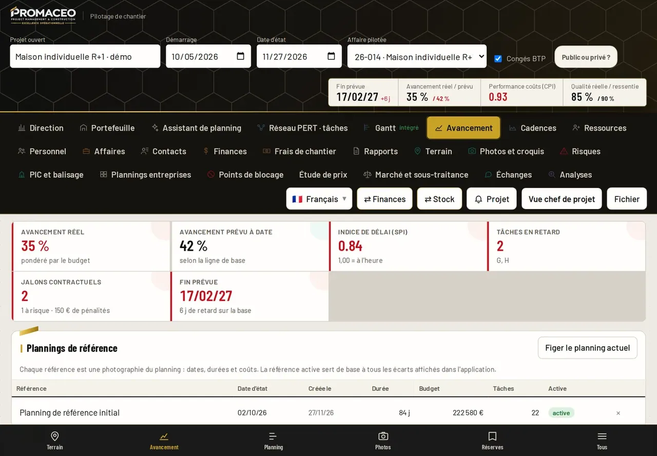 Sur tablette, sur le chantier, y compris sans réseau