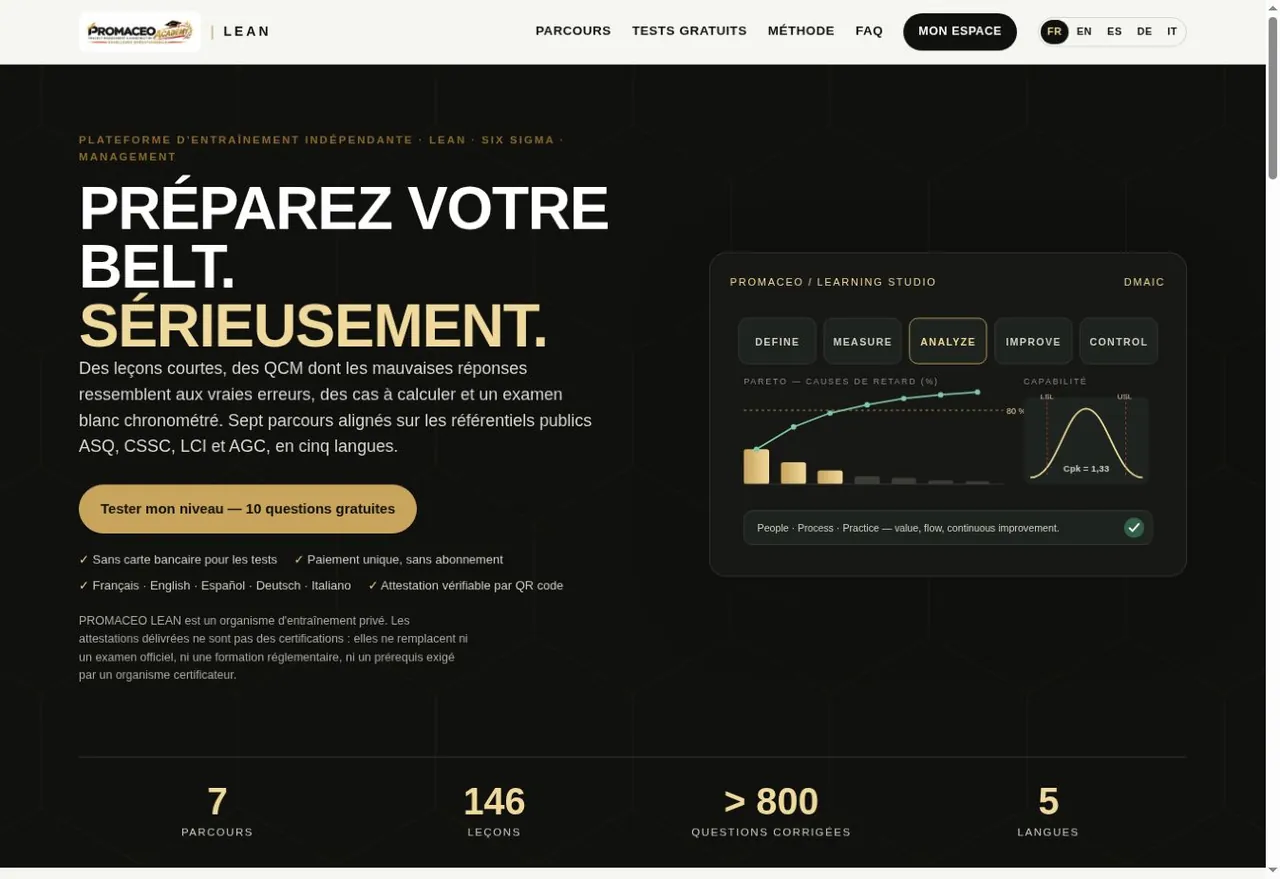 Cinq langues, changeables à tout moment, progression inchangée