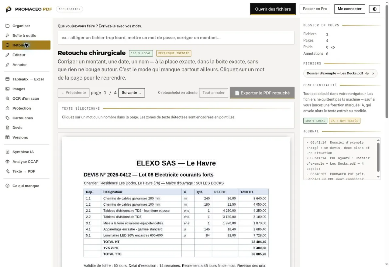 Corriger un montant sans décaler la mise en page — le geste que les autres ne font pas